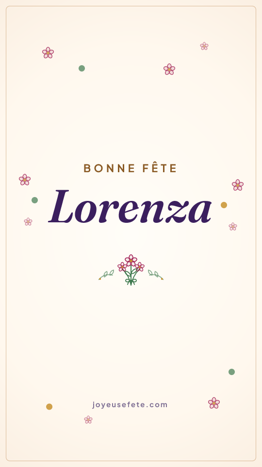 Image « Bonne fête Lorenza » au format story