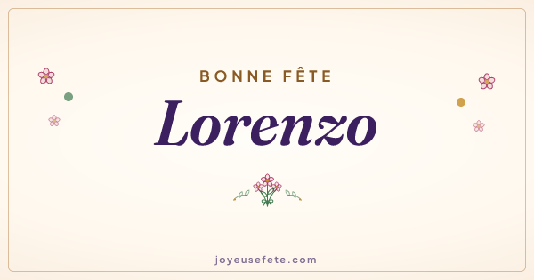 Image « Bonne fête Lorenzo » au format large
