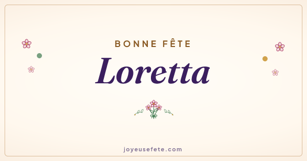 Image « Bonne fête Loretta » au format large