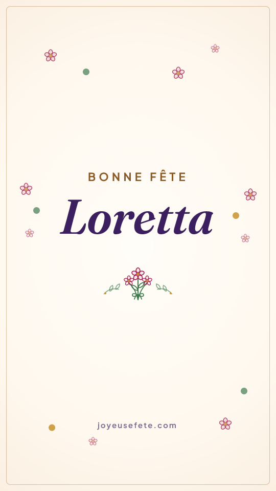 Image « Bonne fête Loretta » au format story