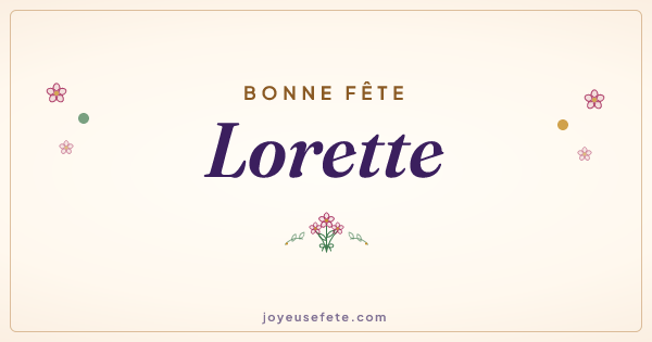 Image « Bonne fête Lorette » au format large