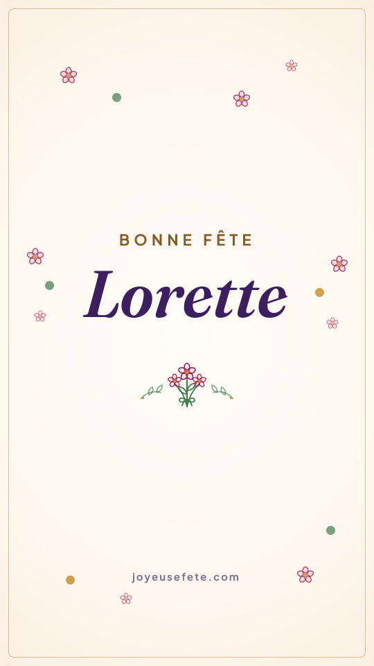 Image « Bonne fête Lorette » au format story