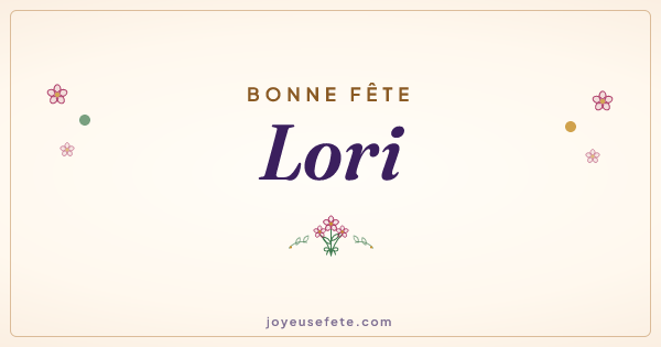 Image « Bonne fête Lori » au format large