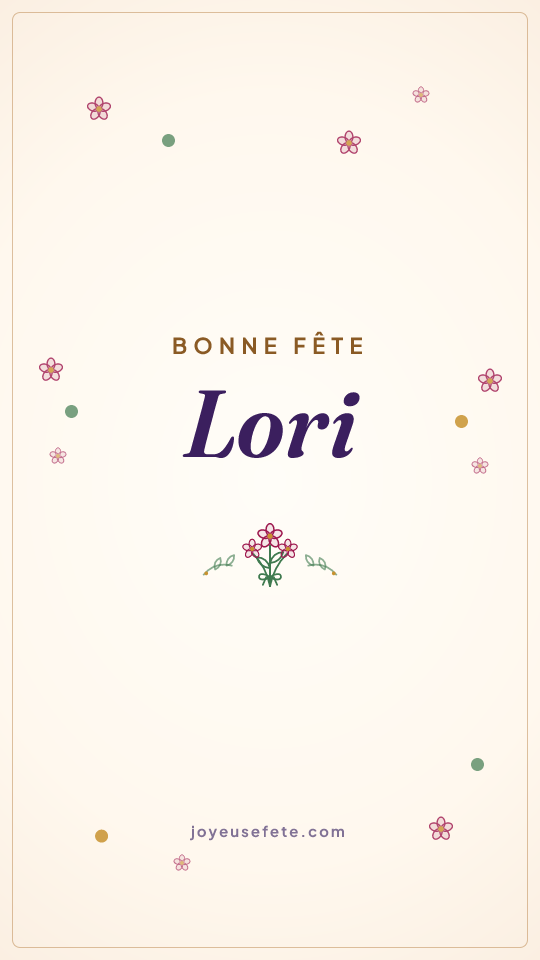 Image « Bonne fête Lori » au format story