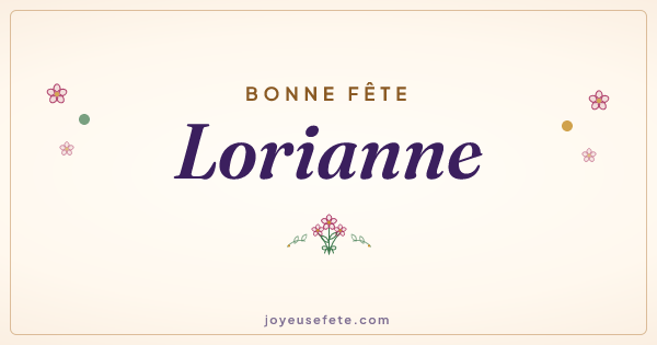Image « Bonne fête Lorianne » au format large