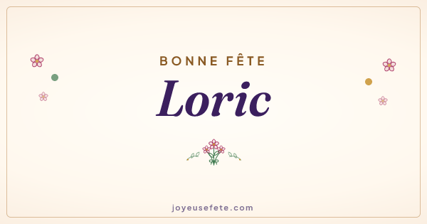 Image « Bonne fête Loric » au format large