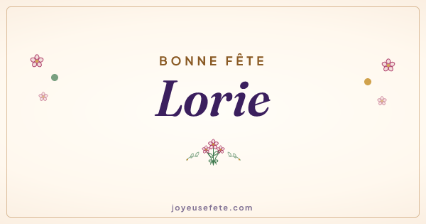 Image « Bonne fête Lorie » au format large