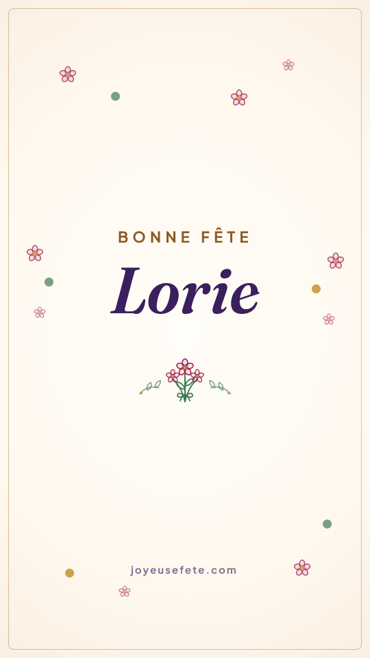 Image « Bonne fête Lorie » au format story