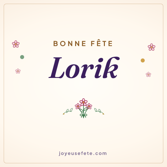 Image carrée « Bonne fête Lorik » pour WhatsApp