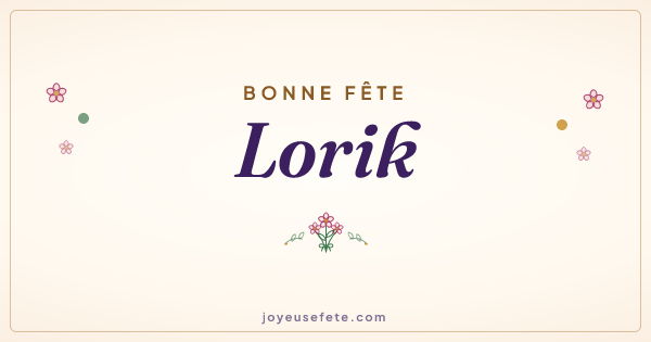 Image « Bonne fête Lorik » au format large