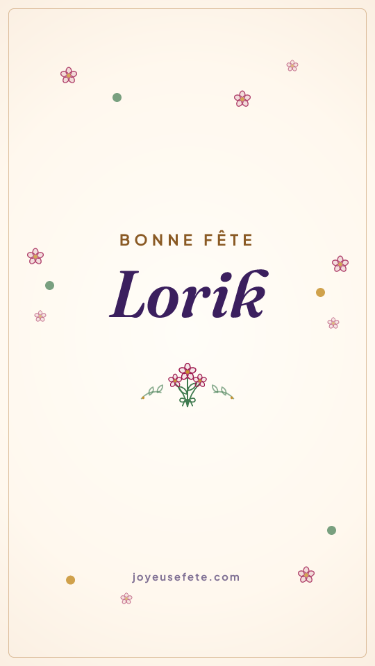 Image « Bonne fête Lorik » au format story