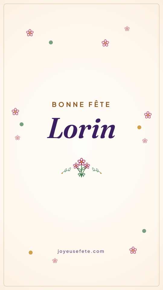 Image « Bonne fête Lorin » au format story