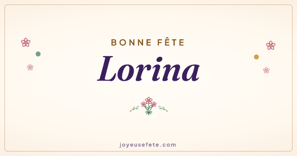 Image « Bonne fête Lorina » au format large