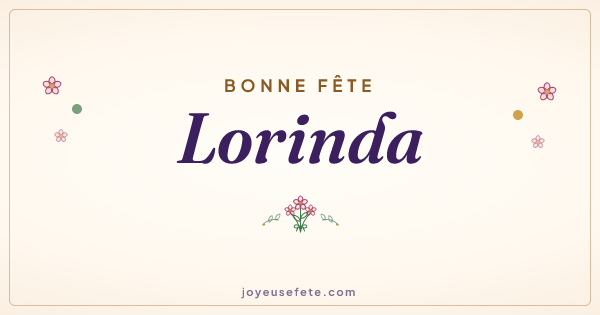 Image « Bonne fête Lorinda » au format large