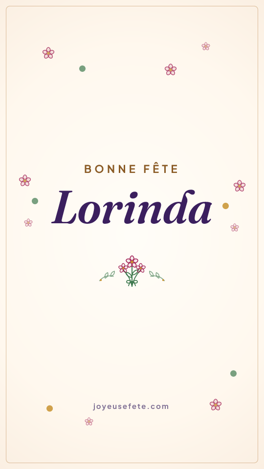 Image « Bonne fête Lorinda » au format story