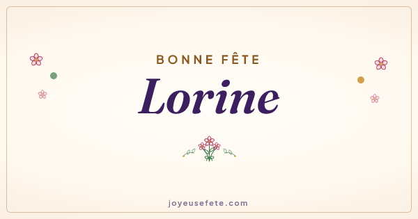 Image « Bonne fête Lorine » au format large