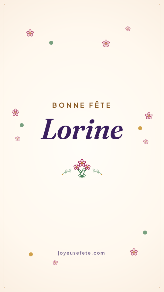 Image « Bonne fête Lorine » au format story