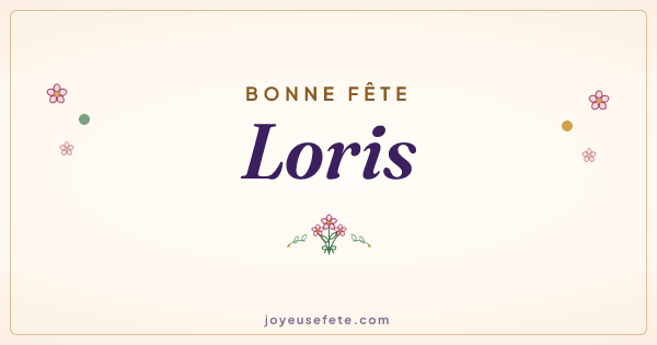 Image « Bonne fête Loris » au format large