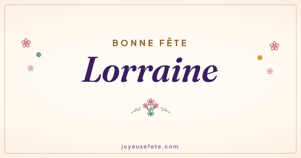 Image « Bonne fête Lorraine » au format large