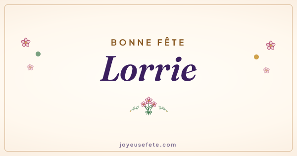 Image « Bonne fête Lorrie » au format large