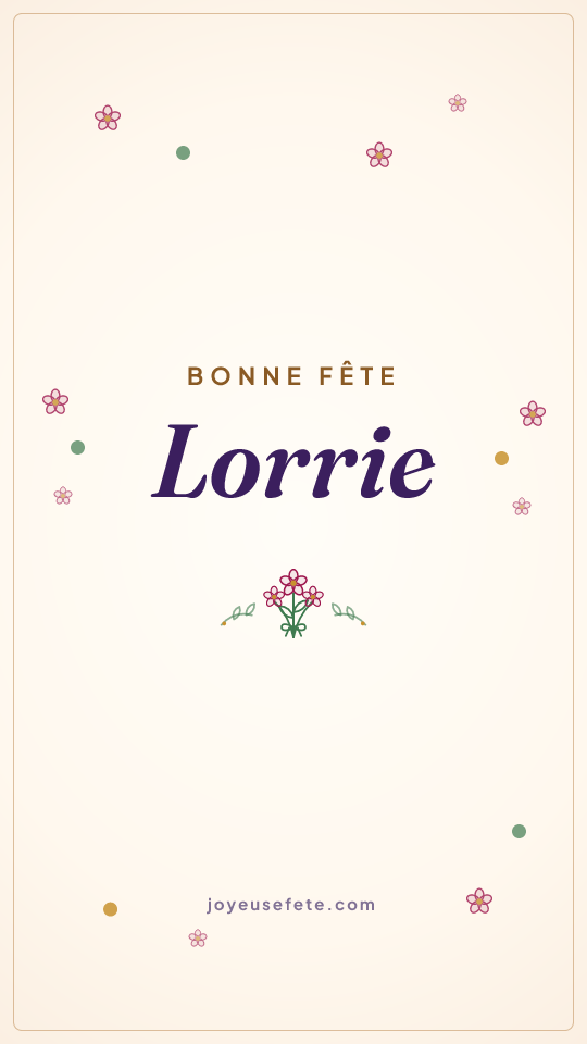 Image « Bonne fête Lorrie » au format story