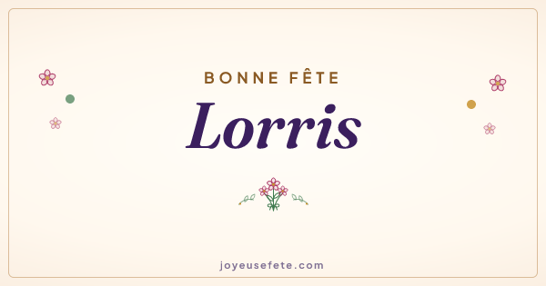 Image « Bonne fête Lorris » au format large