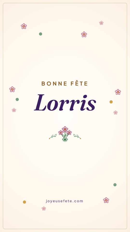 Image « Bonne fête Lorris » au format story