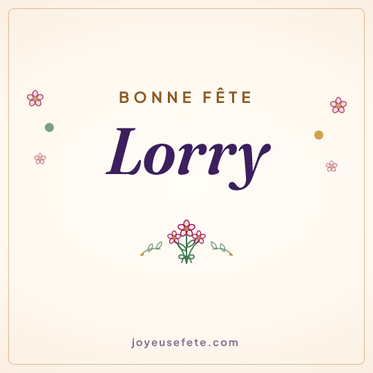 Image carrée « Bonne fête Lorry » pour WhatsApp