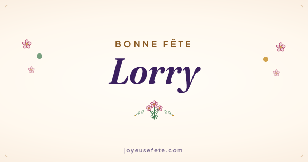 Image « Bonne fête Lorry » au format large