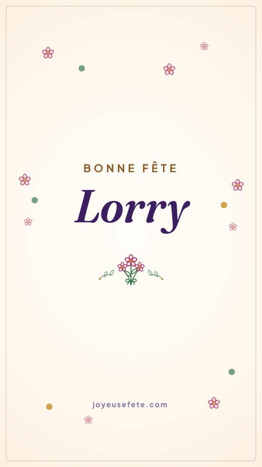 Image « Bonne fête Lorry » au format story