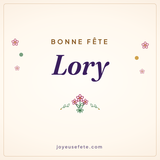Image carrée « Bonne fête Lory » pour WhatsApp