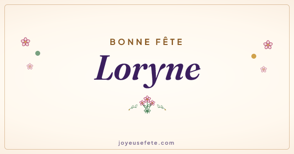 Image « Bonne fête Loryne » au format large