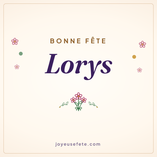 Image carrée « Bonne fête Lorys » pour WhatsApp