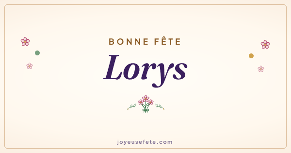 Image « Bonne fête Lorys » au format large