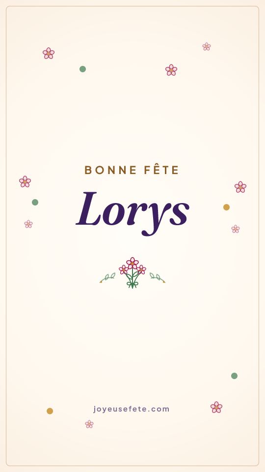 Image « Bonne fête Lorys » au format story