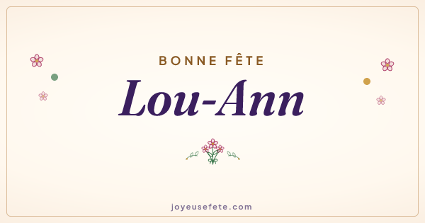 Image « Bonne fête Lou-Ann » au format large