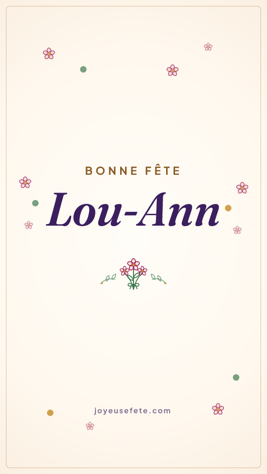 Image « Bonne fête Lou-Ann » au format story