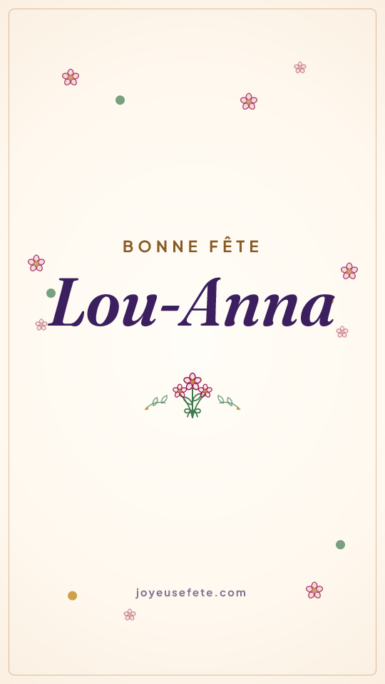 Image « Bonne fête Lou-Anna » au format story