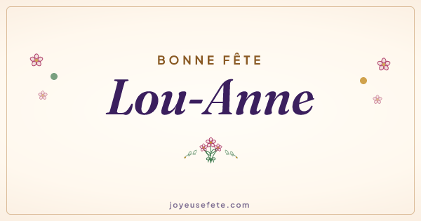 Image « Bonne fête Lou-Anne » au format large