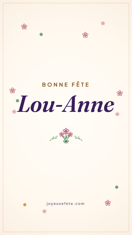 Image « Bonne fête Lou-Anne » au format story