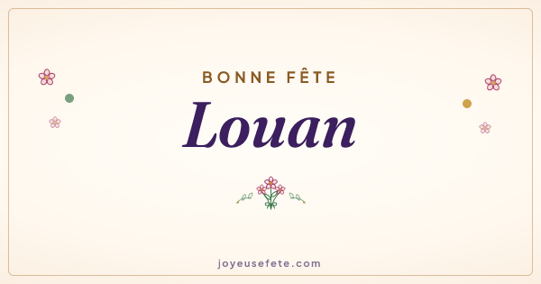 Image « Bonne fête Louan » au format large