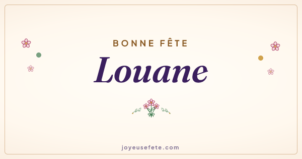 Image « Bonne fête Louane » au format large