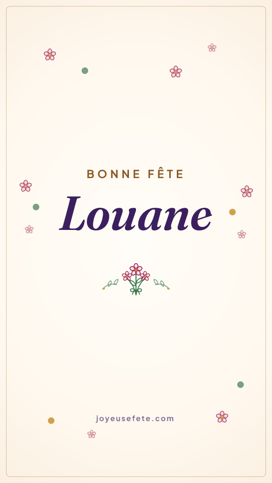 Image « Bonne fête Louane » au format story