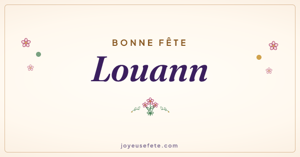 Image « Bonne fête Louann » au format large