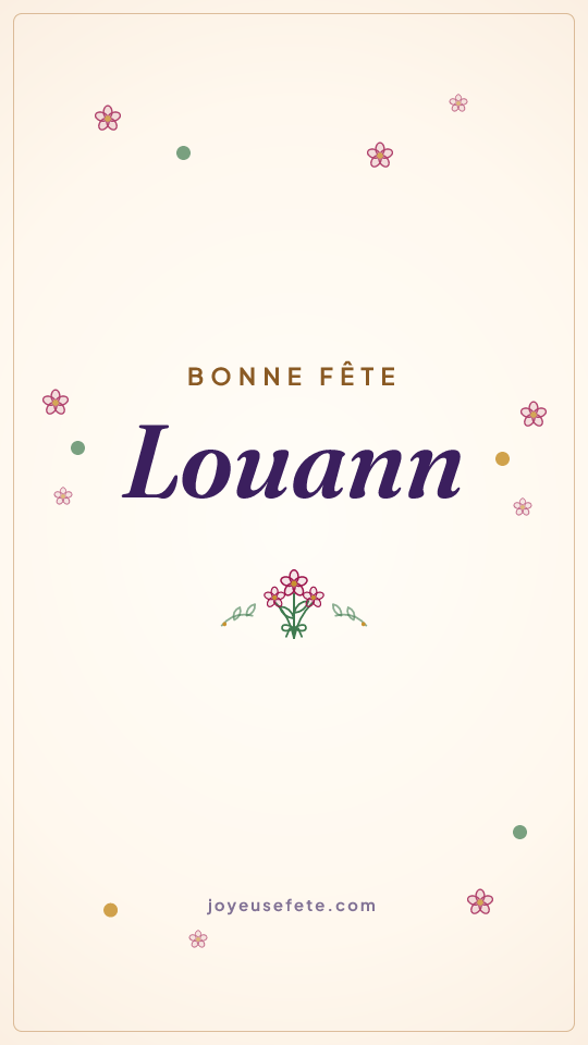 Image « Bonne fête Louann » au format story