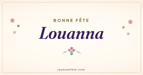 Image « Bonne fête Louanna » au format large