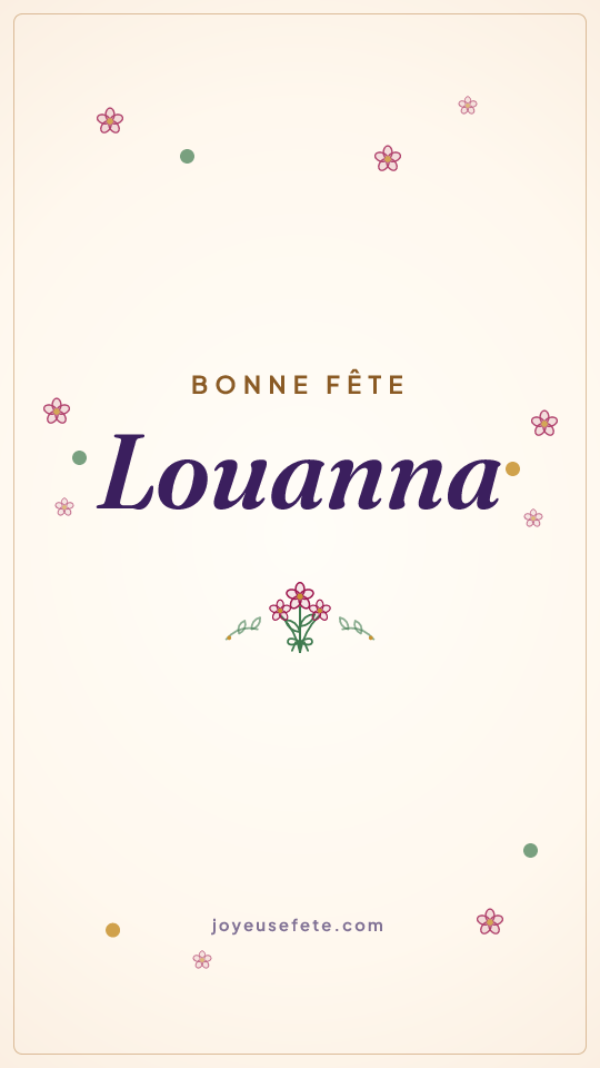Image « Bonne fête Louanna » au format story