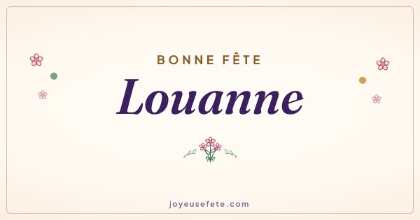 Image « Bonne fête Louanne » au format large