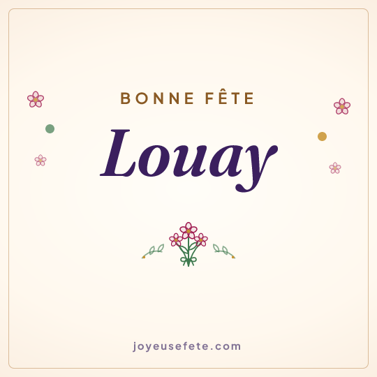 Image carrée « Bonne fête Louay » pour WhatsApp