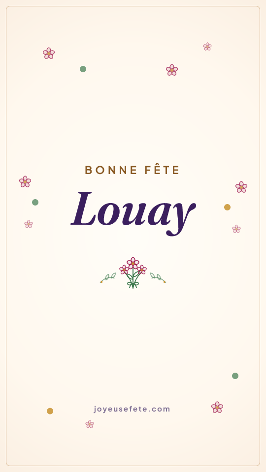 Image « Bonne fête Louay » au format story